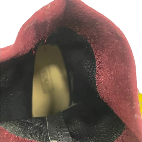 Plum ankle bootie chunky Heeled Boots with Sleek Silhouette, size 7 - Picture 7 of 10